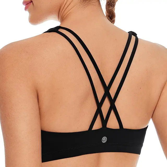 CRZ Yoga Women's Light Support Cross Back Longline Sports Bra