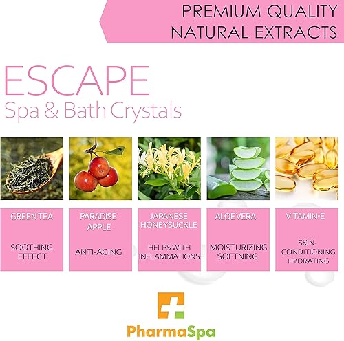 Miniatura 3 de Naturaleza Cristales de spa y baño con extractos totalmente naturales - 385 g13 oz - Sal de baño de Epsom para bañera de hidromasaje aromaterapia y