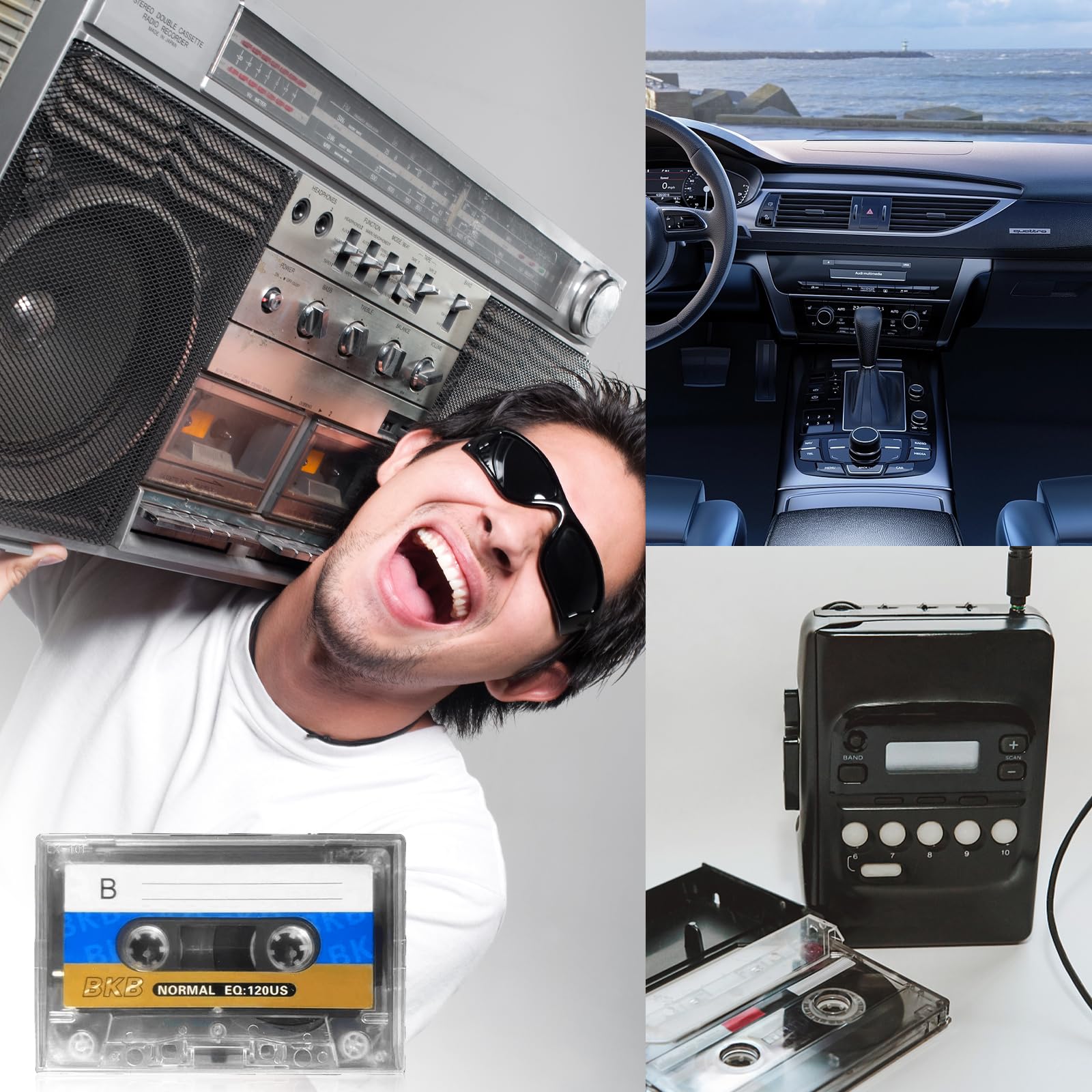 Lot de 10 cassettes audio vides 60 min faible bruit pour enregistrement conférences séminaires