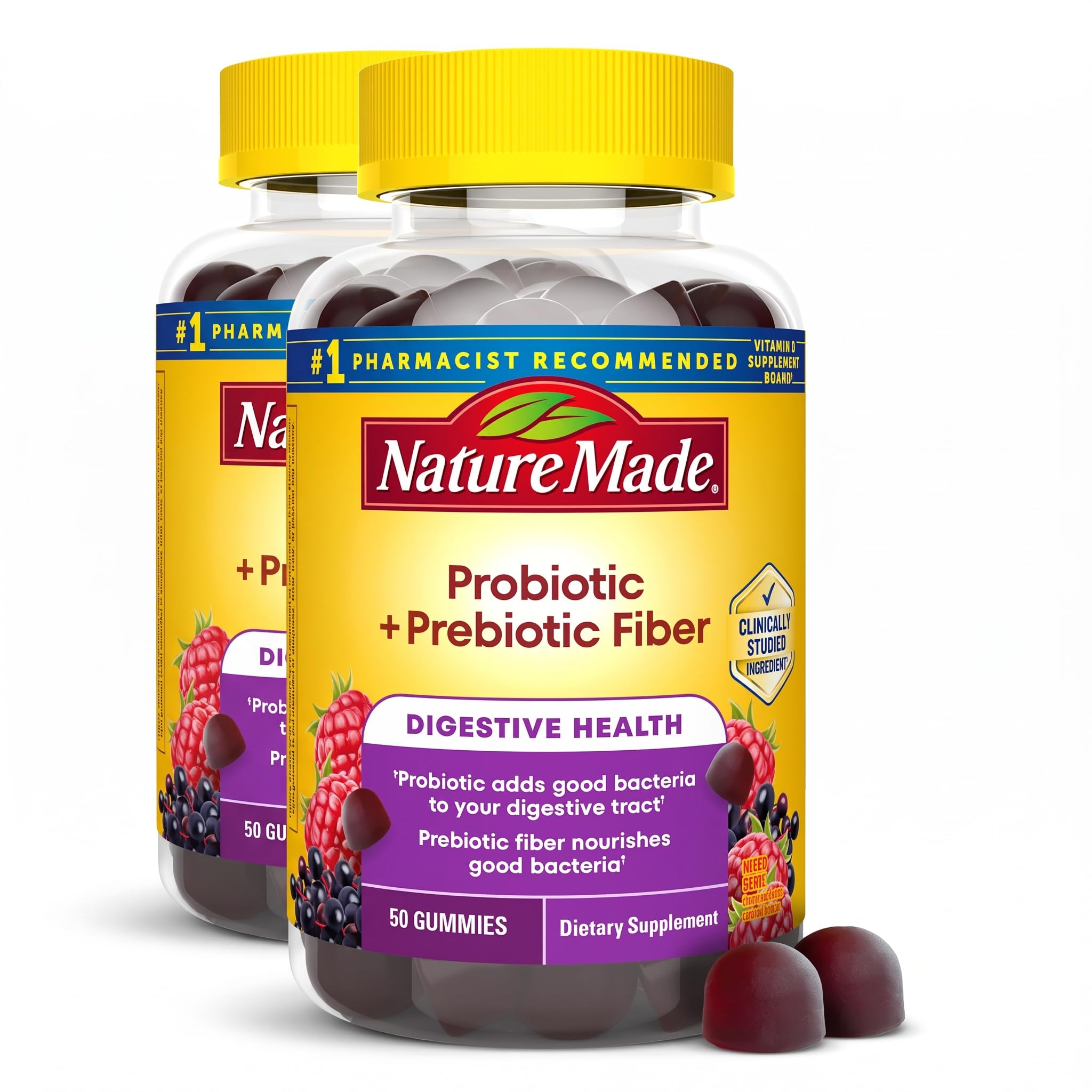 Nature Made Probiotic + Prebiotic Fiber Gummies, 50 Gummies — Amazon image 12