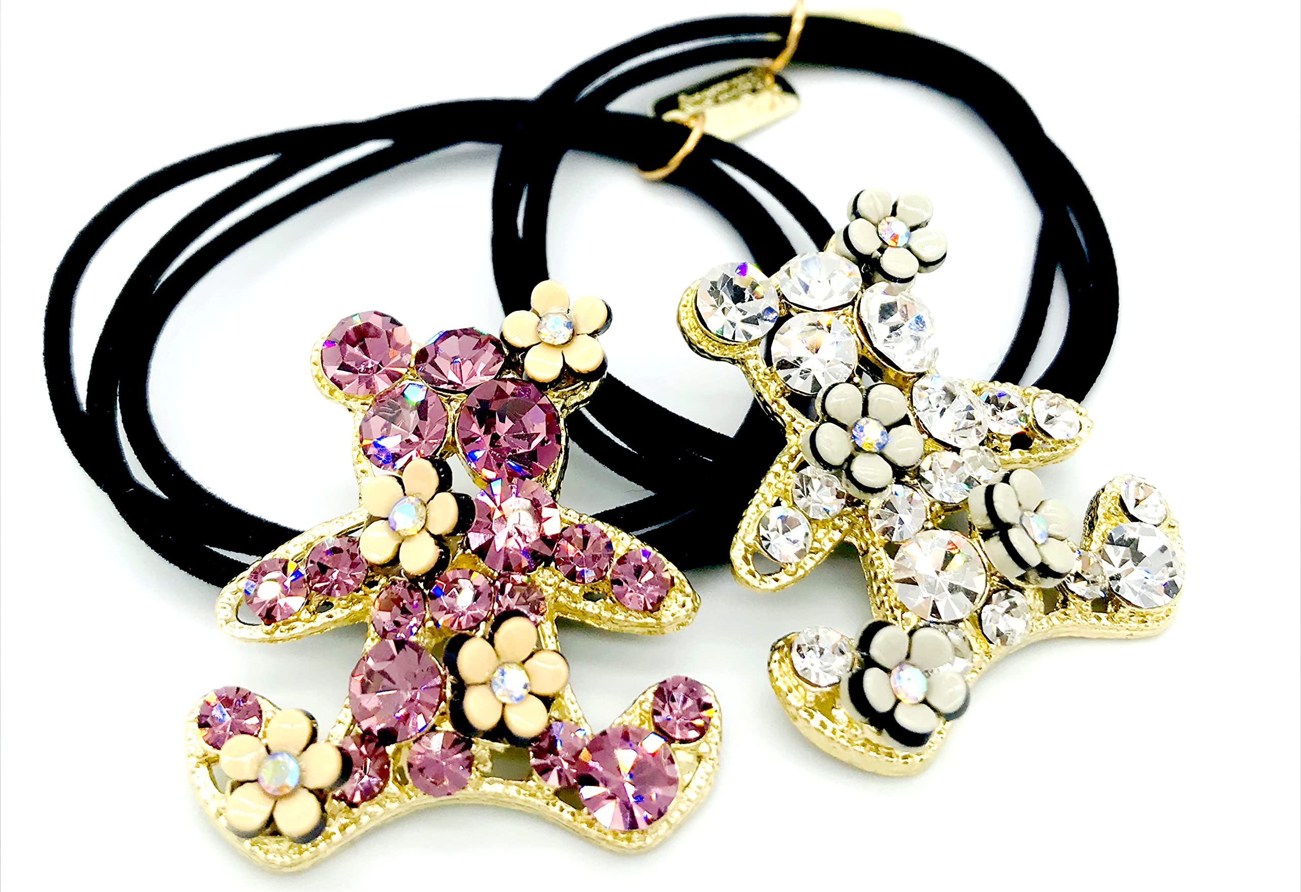 Crystal Rhinestones Hair Ties Czech Diamond Jewelry Ponytail Holder Hair Accessoires for Girls and Women