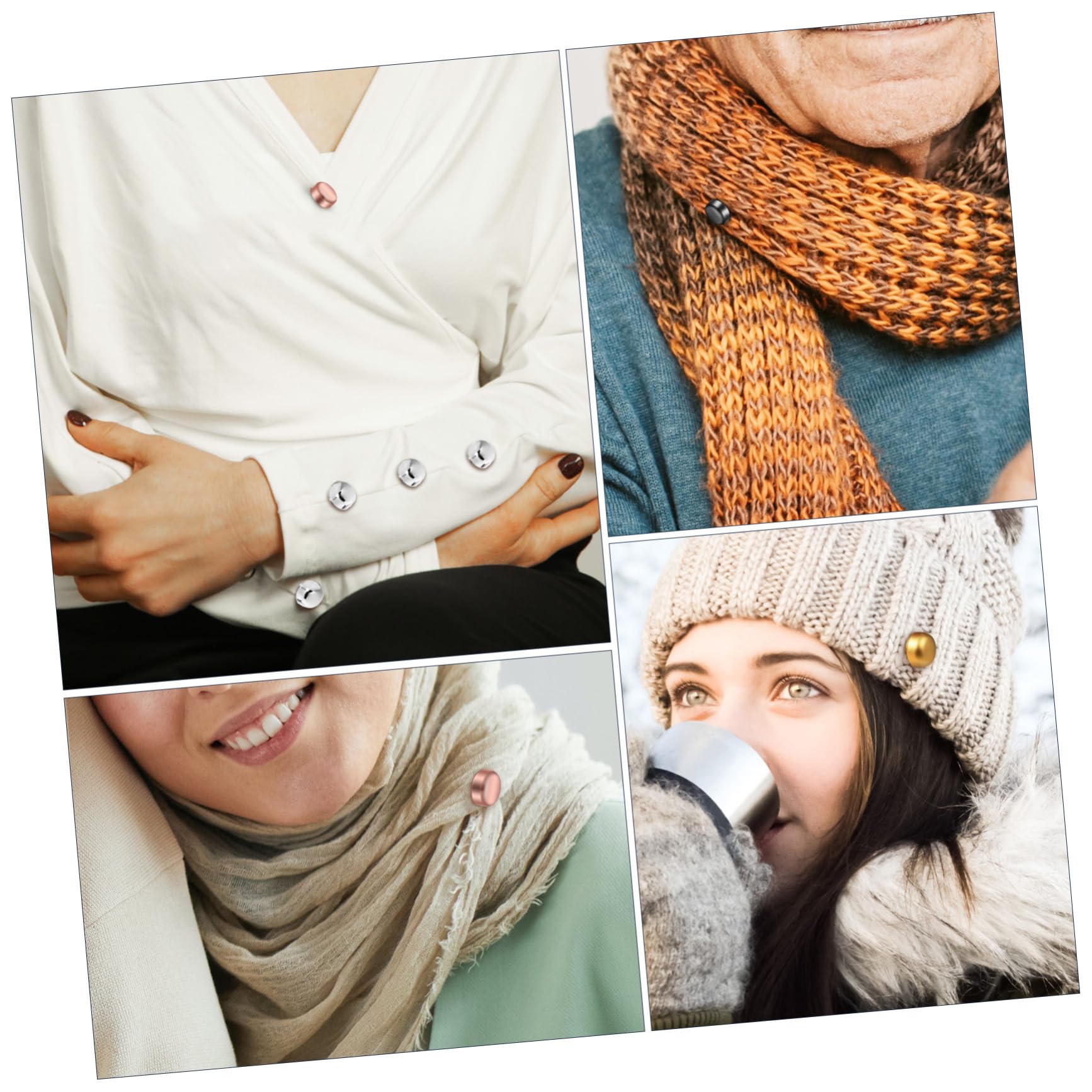40stücke Magnetische Hijab- Verschiedenen Farben Praktische Und Benutzerfreundliche Sicherheitsnadeln Für Schals Kopftücher Und Kleidung Leicht Und Wiederverwendbar Für