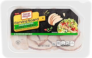 Oscar Mayer Carving Board Oven Roasted Sliced Turkey Breast Deli Lunch Meat, 7.5 oz Package
