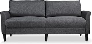 Yaheetech 2 Seater Sofa, 191cm, Modern Fabric Sofa Couch, Love Seat Sofa Settee, Sectional Sofa for Living Room, Office, Bedroom, Grey