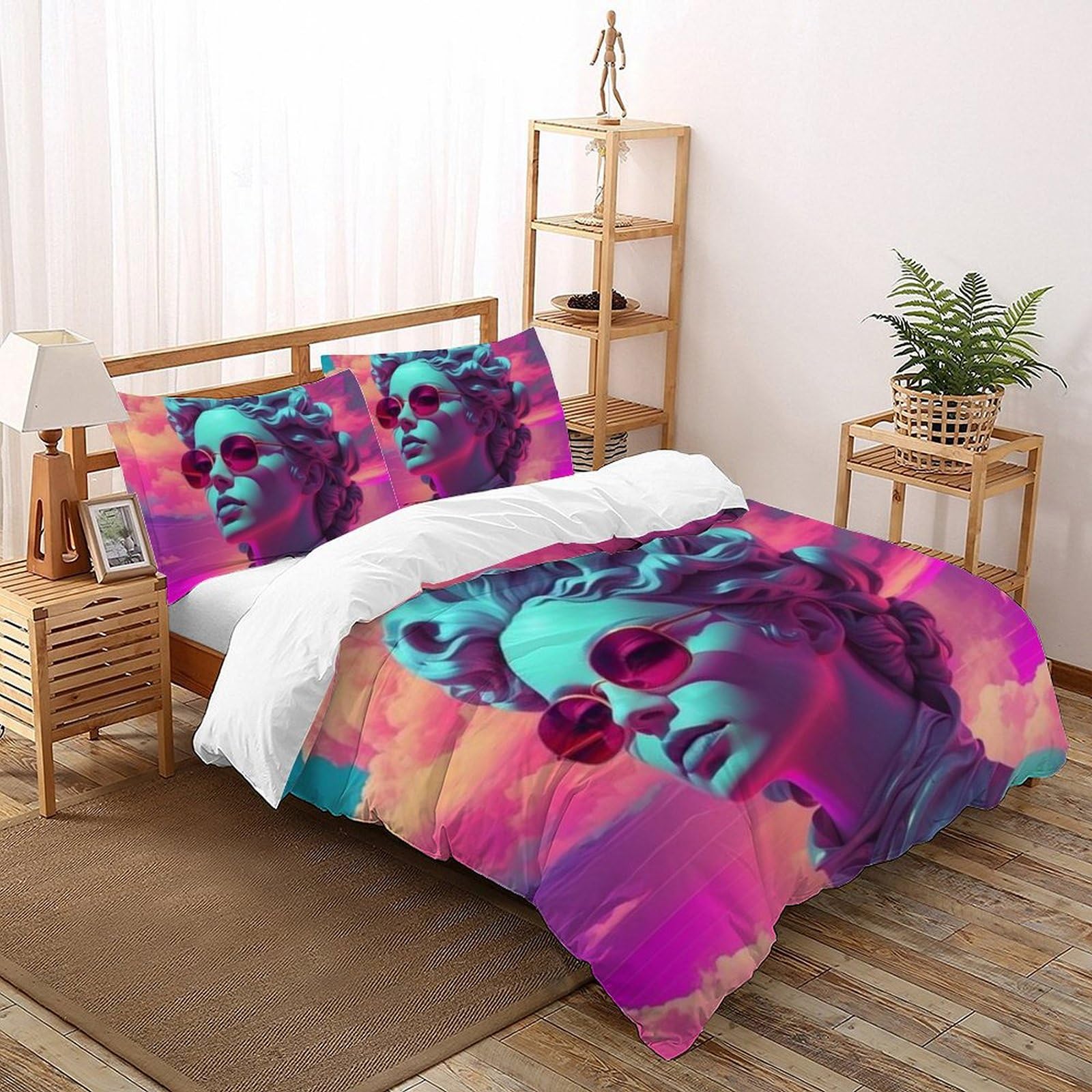Housse de couette garçon imprimé 3D | Anti-plis fermeture éclair