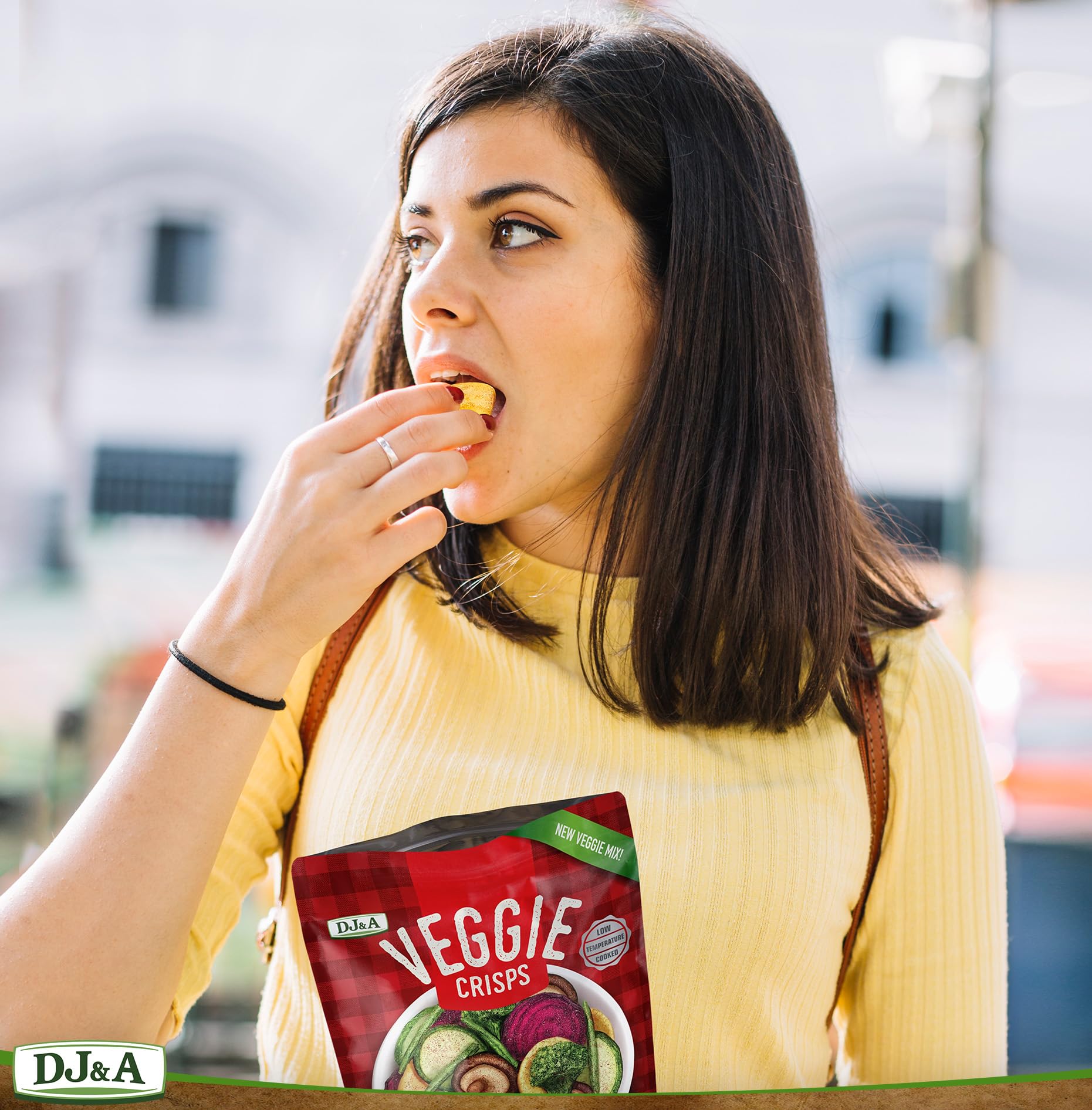 DJ&A Veggie Crisps Hot & Spicy 90g - Air Dried Mixed Vegetable