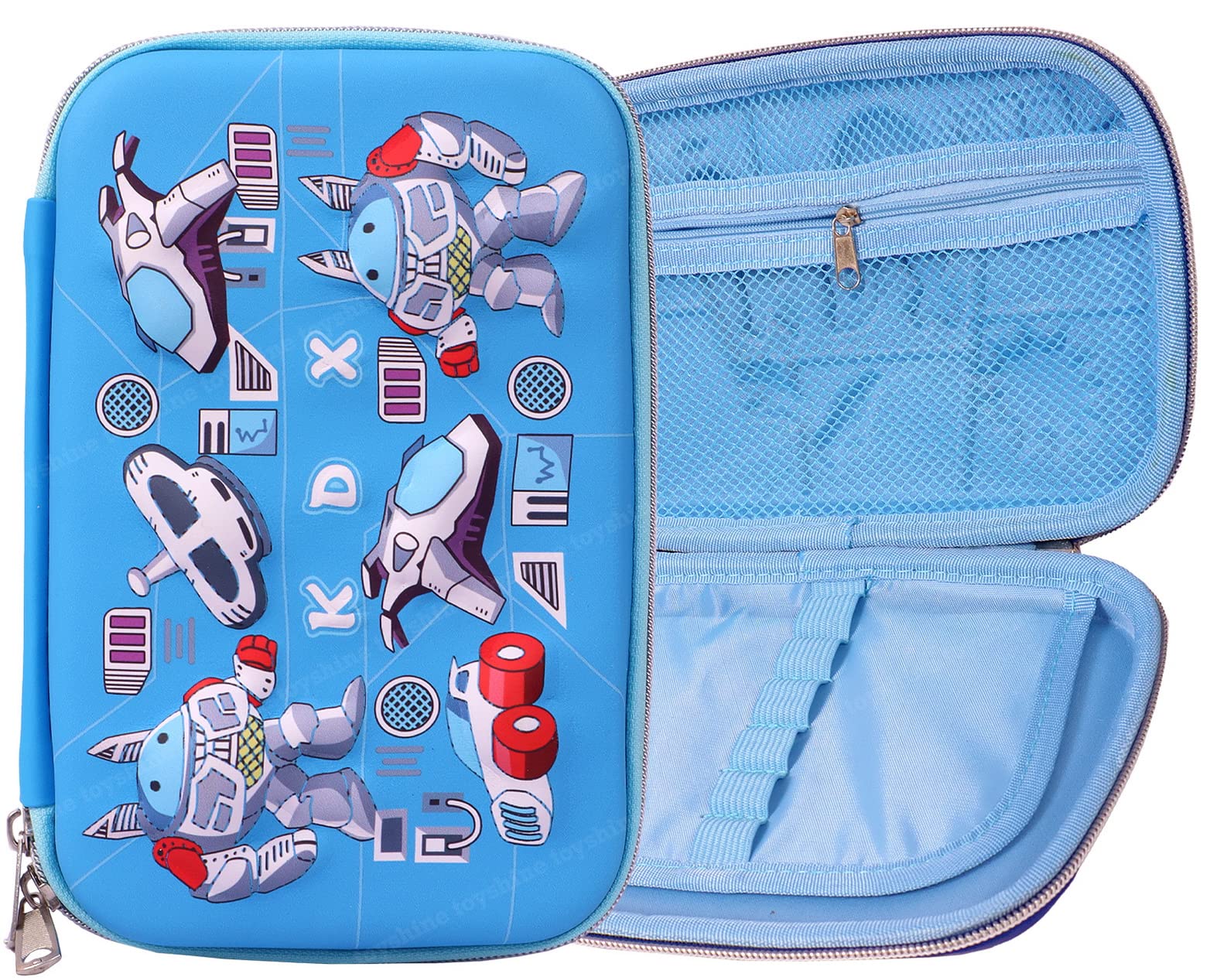 Toyshine Ethylene Vinyl Acetate (Eva) Space Exploration Theme Hardtop Pencil Case With Compartments,Kids Large School Supply Organizer Students Stationery Box,Girls Boys Pen Pouch (Light Blue) (B0BX94YXD6) Amazon Price History, Amazon Price Tracker