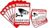 12-Pack Video Surveillance Sign 6-pack 6x4 & 6-pack 3.5x2.5, Double-Sided Vinyl Decals for No Trespassing-Warning Sticker-Security Sign-Surveillance Camera-Recording Sign, Laminated for UV-Water