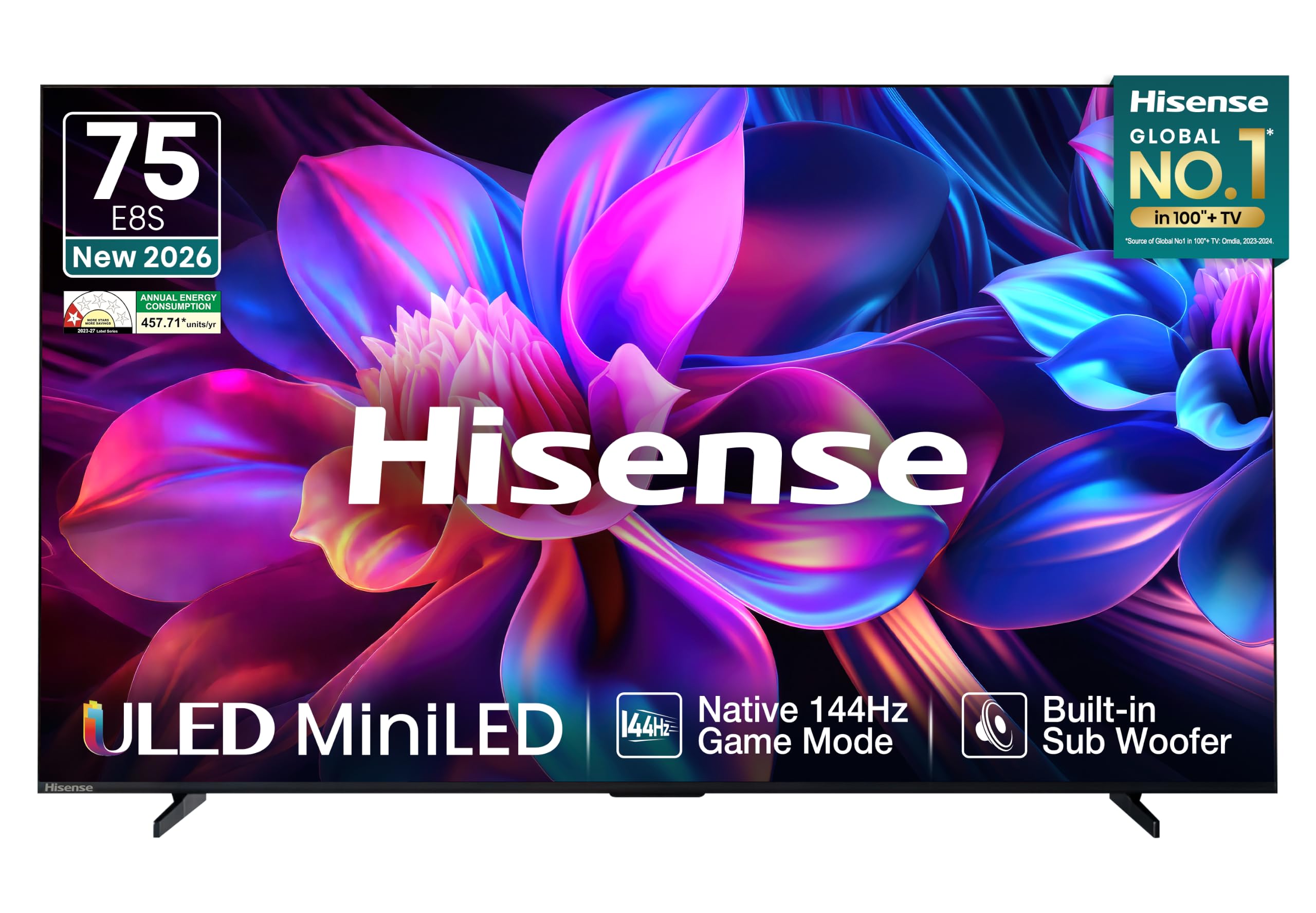 Hisense 55 Inch 55E8S Hi-QLED MiniLED Smart TV | 144Hz Game Mode | Devialet Sound and AI Picture | Dolby Vision IQ | Hands-Free Voice — Amazon image 23