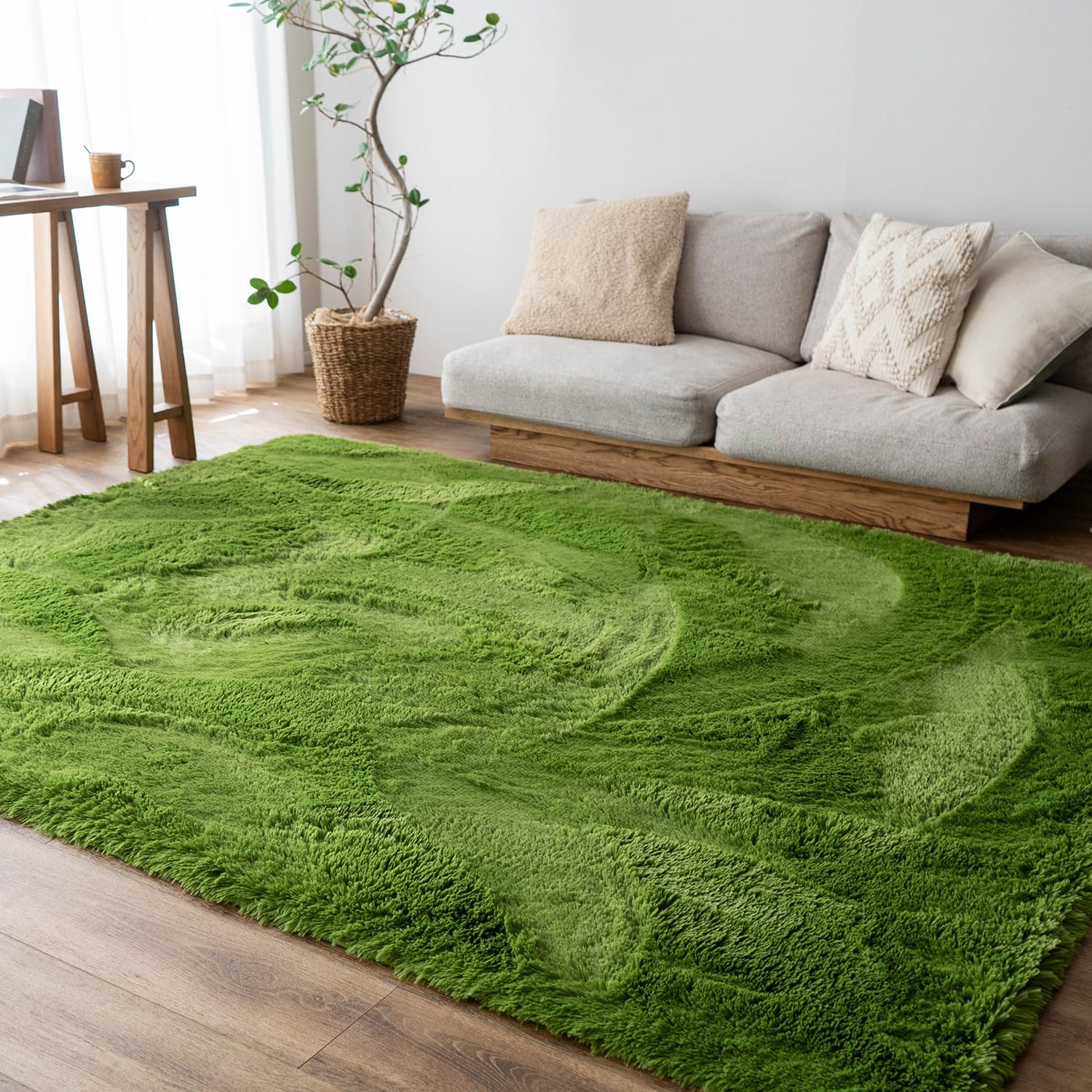 Amazon | サヤンサヤン 洗える シャギー ラグ エクセレント