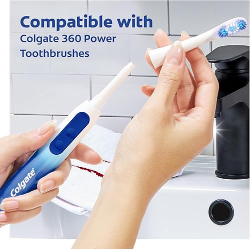 Miniatura 7 de Colgate Cabezales de repuesto para cepillos de dientes con batería de limpieza profunda 360, suaves, paquete de 2