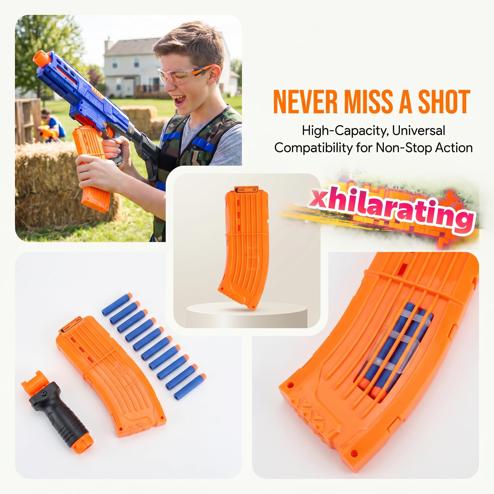 Amazon.co.jp: SYNTHORA 10連 ダーツマガジンクリップ Nerf Elite対応