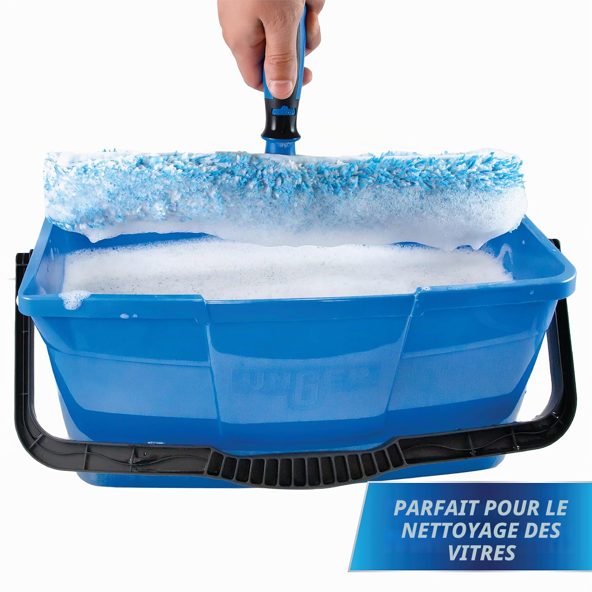 Unger Seau de Nettoyage Professionnel Compact de 10 litres, Lavage de fenêtre, Seau à vadrouille