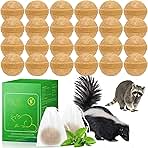 24 Pack Skunk Repellent for Yard, Keep Skunk, Raccoon,Mouse Away Deterrent with Long-Lasting Protection for Garden Lawn Garage, Safe for Human & Pet
