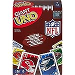 Mattel Games Giant UNO NFL Game for Kids, Adults & Family with Oversized Cards