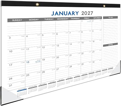 2027 Desk Calendar - 12 Months Calendar From January 2027 to December 2027
