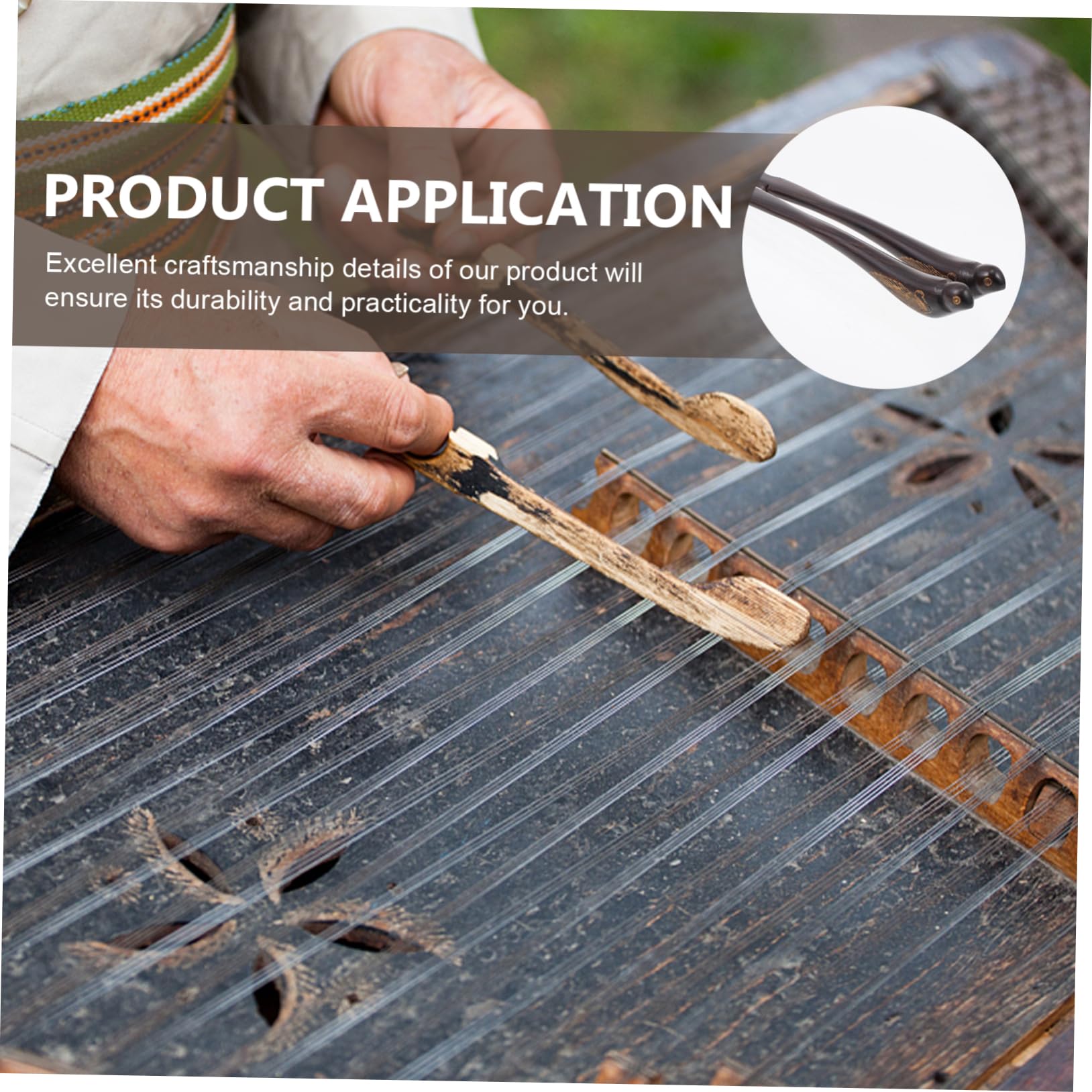 HANABASS 1 Set Durable Dulcimer Hammers with Bucket Professional Musical Instrument Parts for Practice Lightweight and Portable Design Replacement for Enthusiasts and Beginners