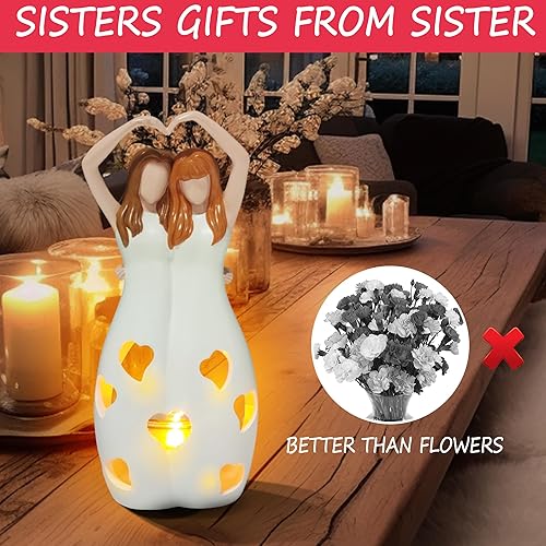 Miniatura 4 de Regalos para hermanas de hermanas, regalo de Navidad para hermana, portavelas con vela LED sin llama, regalo de cumpleaños para hermana, regalos