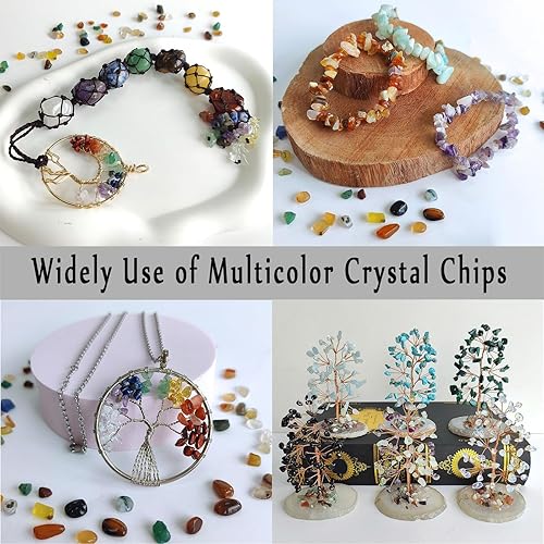 Miniatura 5 de MAIBAOTA Chips de cristal de lapislázuli natural a granel de 1 libra, pequeñas piedras rodadas de cuarzo de cristal triturado, piedras decorativas