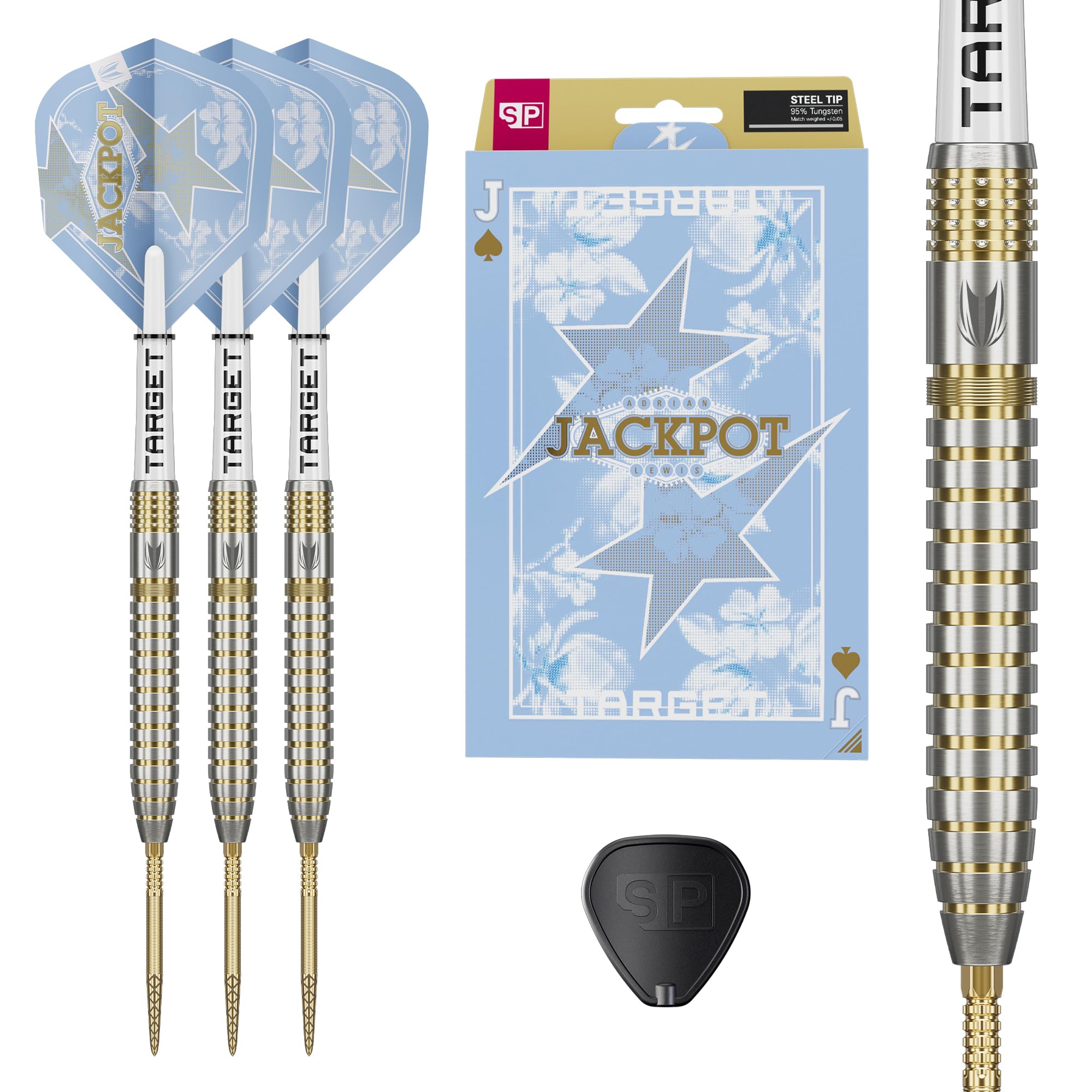 Target Darts Adrian Lewis Showdown 95% Tungsten Swiss Points Dart Set, 23G