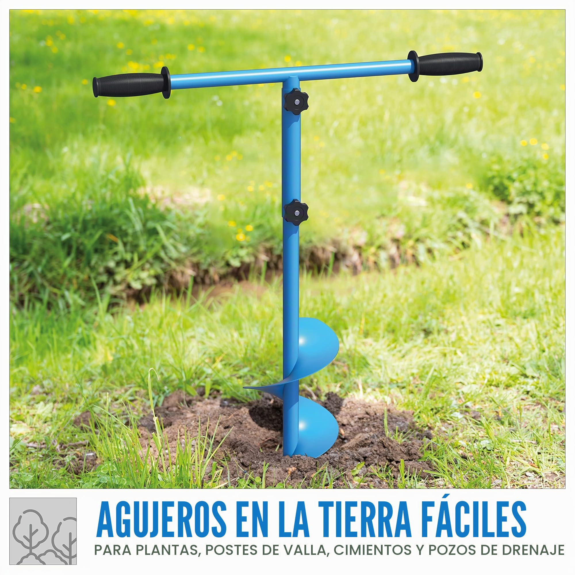 Güde 94415 GH 80-150 - Broca manual 3 en 1 (incluye tres accesorios diferentes), color azul, 68 x 23 cm