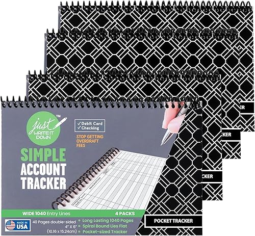 The Superior Register Cuaderno de registro personal de chequera y seguimiento de gastos, registro de transacciones para chequera personal, diario de