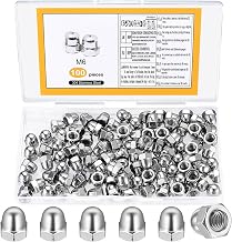 100 Stainless Steel Cap Nuts M6 High Shape Hexagonal | High hexagonal cap nuts made of stainless steel for closing screws and threaded rods during assembly