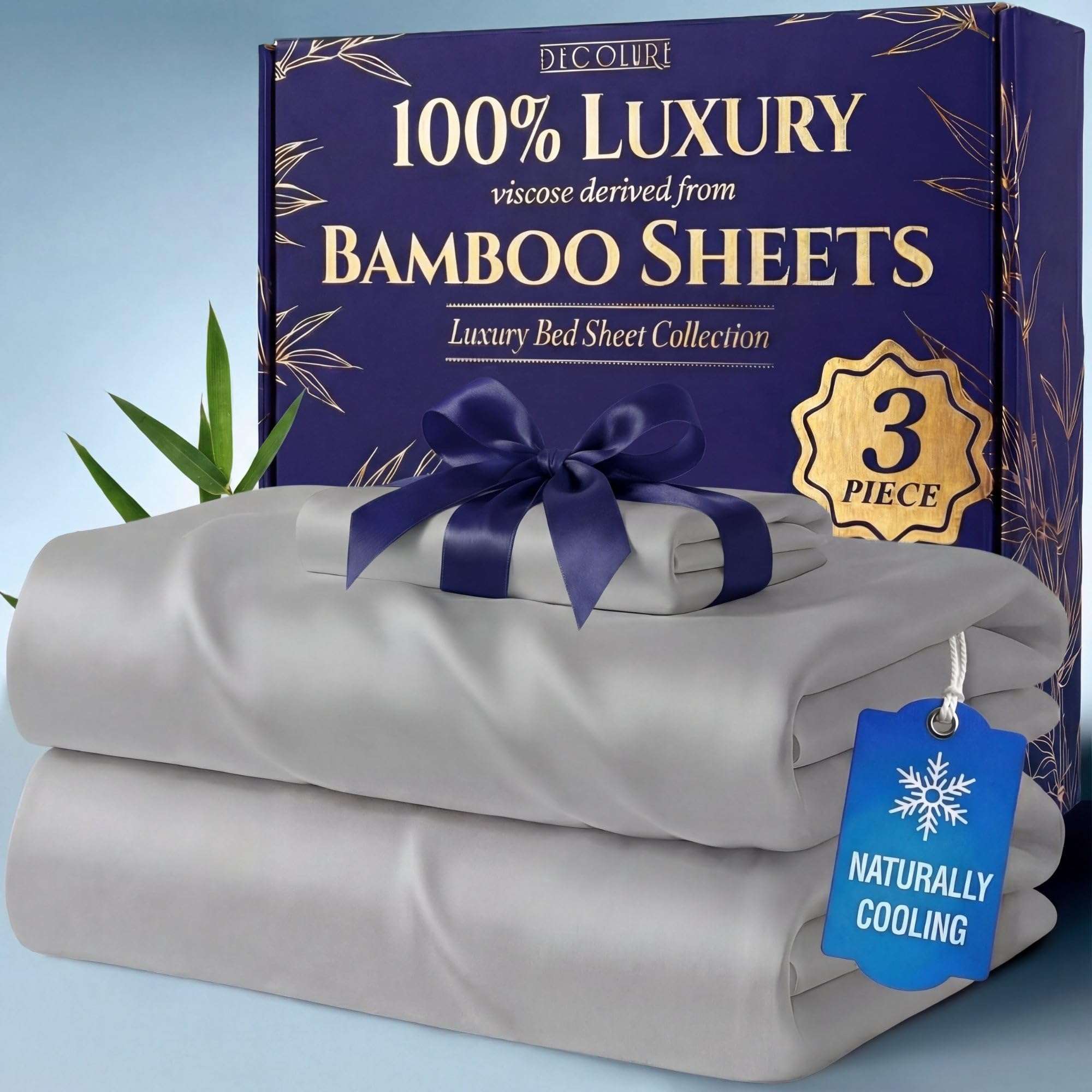 Parure de lit en bambou DECOLURE luxe et douceur 100% bio