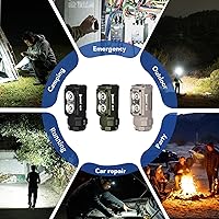 Vista 8 de WUBEN E7 Mini Linternas Recargables de 1800 Lúmenes con Imán - Linterna EDC Súper Brillante de 6 Modos, LED Recargable USB-C; Linterna de Bolsillo