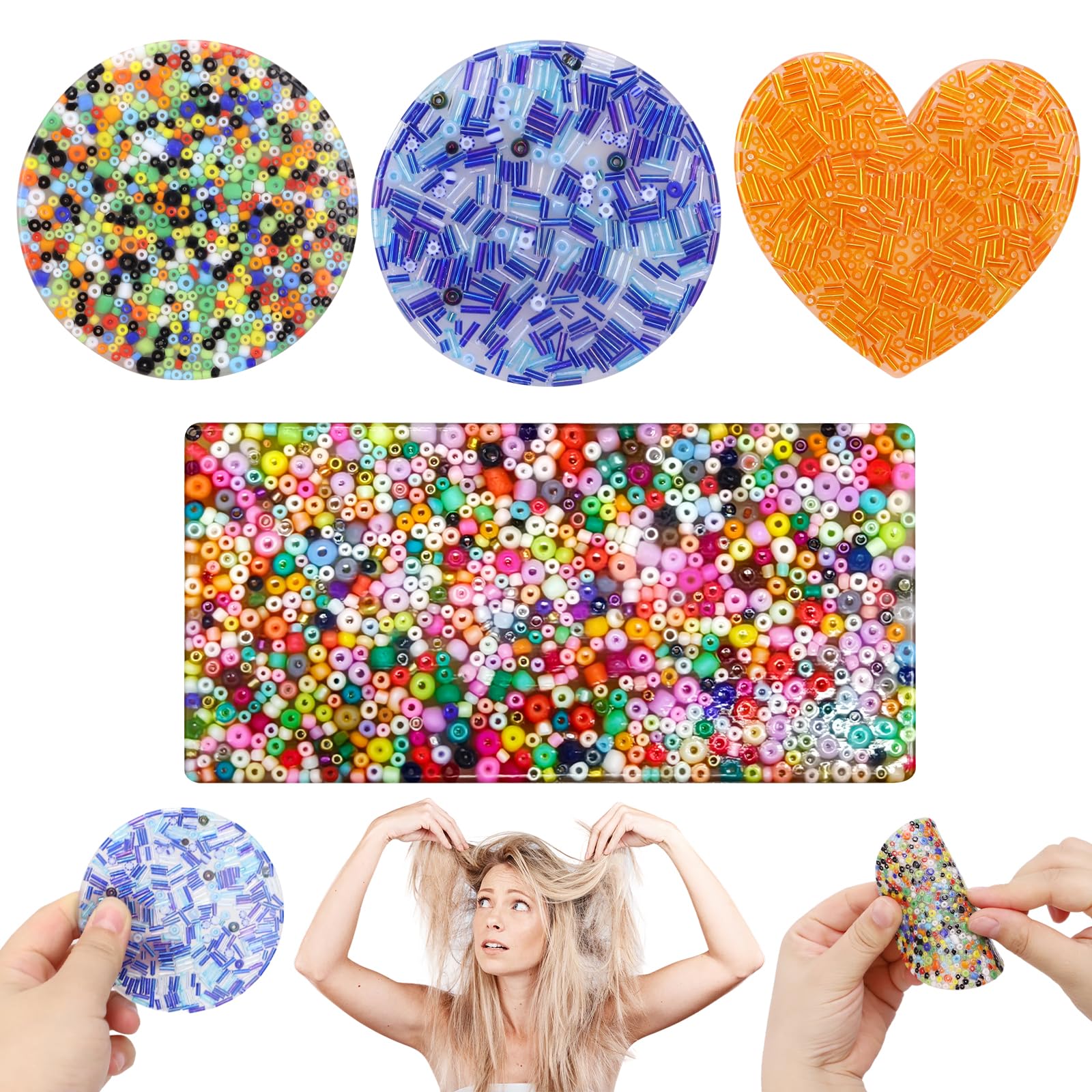 4PCS Picky Pad, Picky Pad Sensory Fidget Toys for Stress Relief, Picky Pads Set, Picky Pad Kit for Adults Kids with Dermatillomania & Trichotillomania