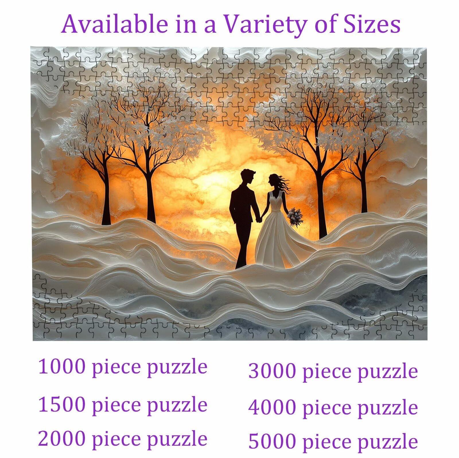 Puzzle astratto coppie, Puzzle Adulti 3000 pezzi, Puzzles Legno con Squisita Scatola di Imballaggio, Rompicapo per Esperti con Incastro Perfetto, Stampa Alta Definizione, Regalo per Adulti W3H-668