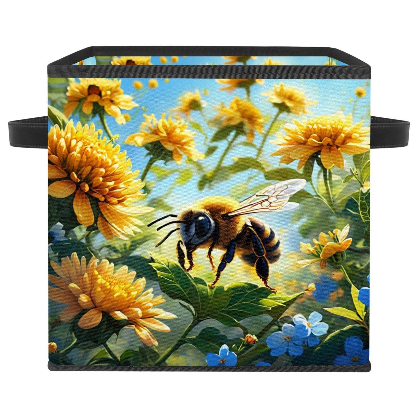 Boîte de rangement pliable pour éliminer le désordre poignées cuir confort