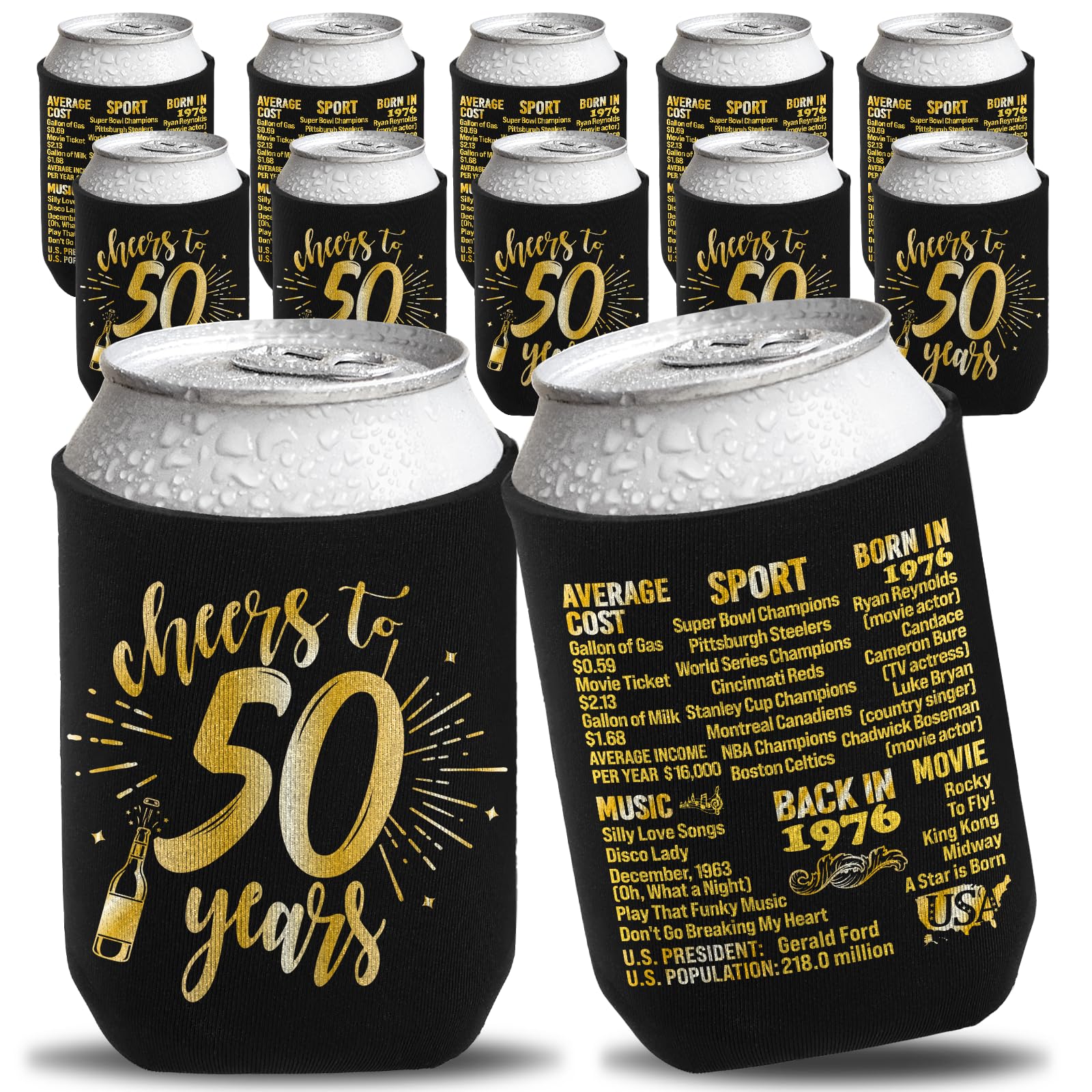 Henghere 12PCS Can Cooler Sleeves