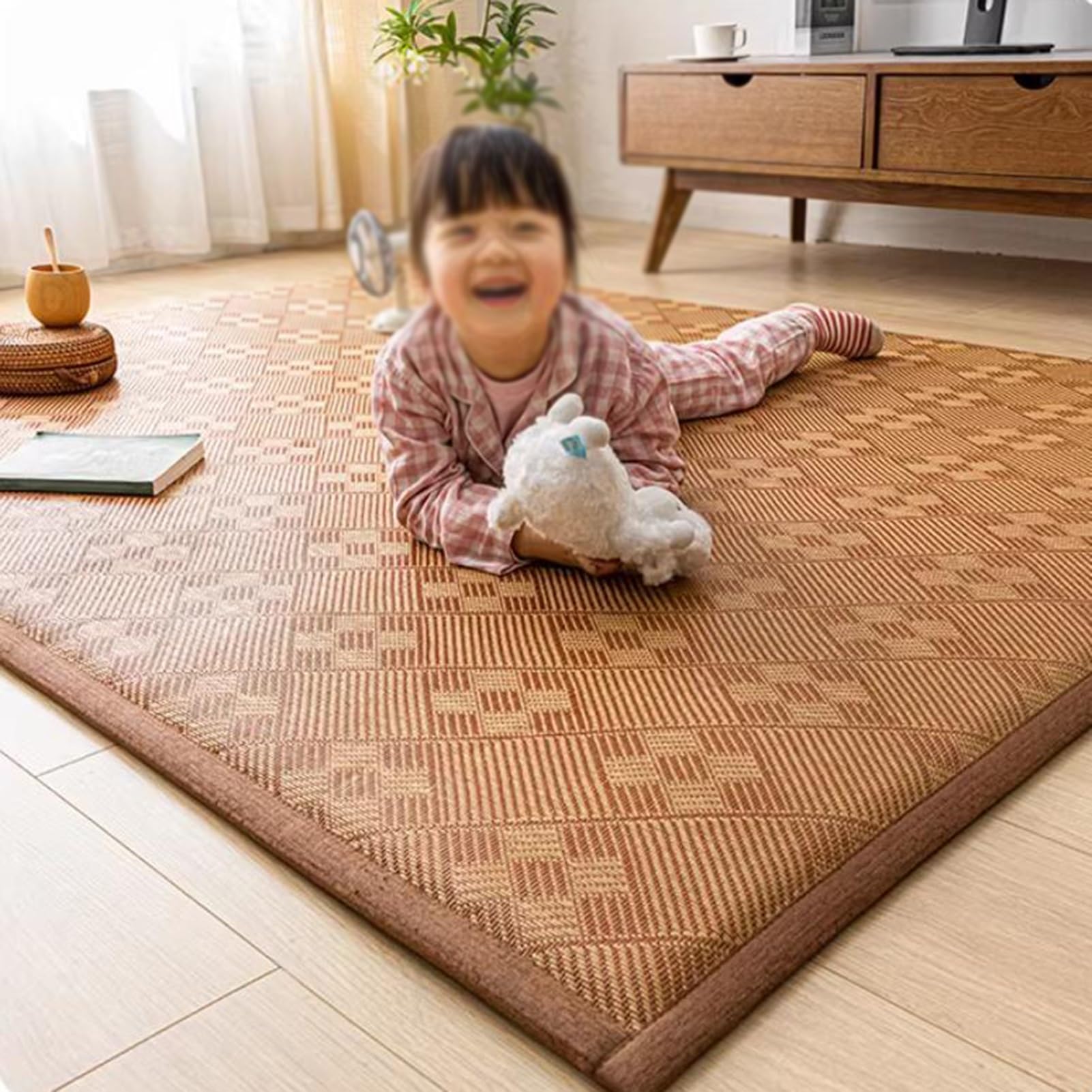 Tatami - Tapis de sol antidérapant et respirant - Tapis d'intérieur pour salon et chambre à coucher - Idéal pour ramper et jouer