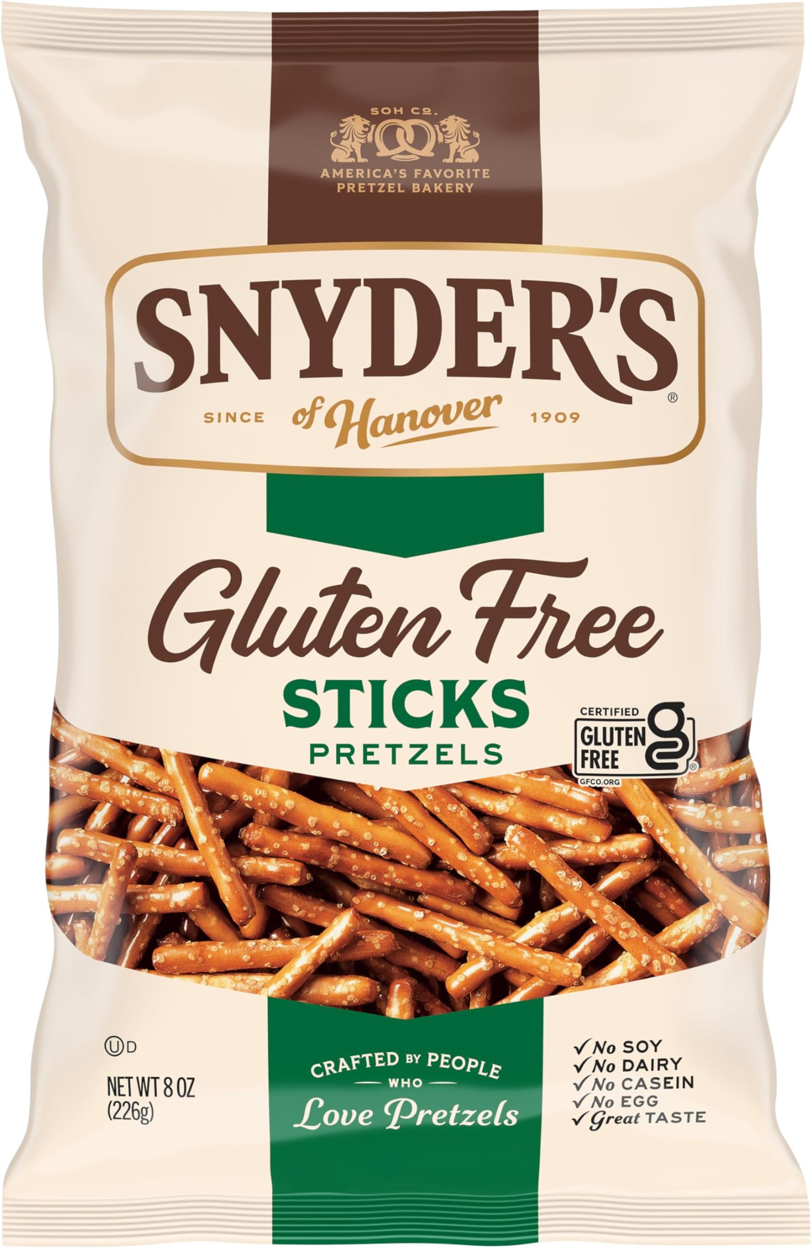 Pretzels, Gluten Free Pretzel Sticks, 8 Oz