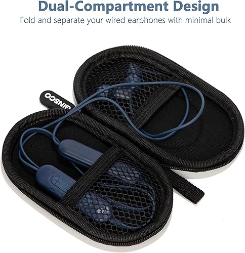 Miniatura 7 de Ginsco Estuche portátil para auriculares inalámbricos Beats Flex, para auriculares inalámbricos Sony WI-C100Apple EarPodsauriculares con cable,