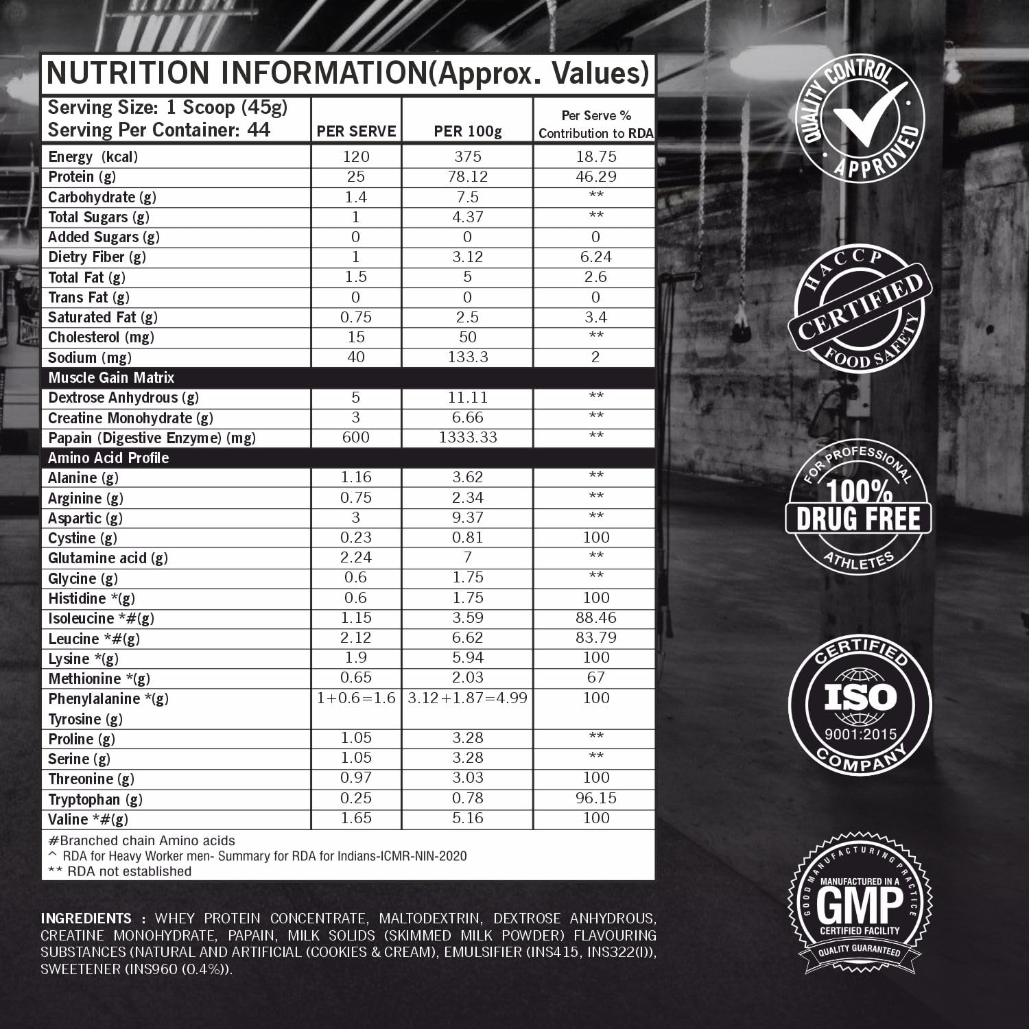 MuscleTrail Pharma Grade Muscle Gain Whey Protein | 21g Protein, 44 Servings, Support Muscle Growth Recovery | 179 Calories | 8g Carbs Protein (2kg, Chocolate) — Amazon image 7