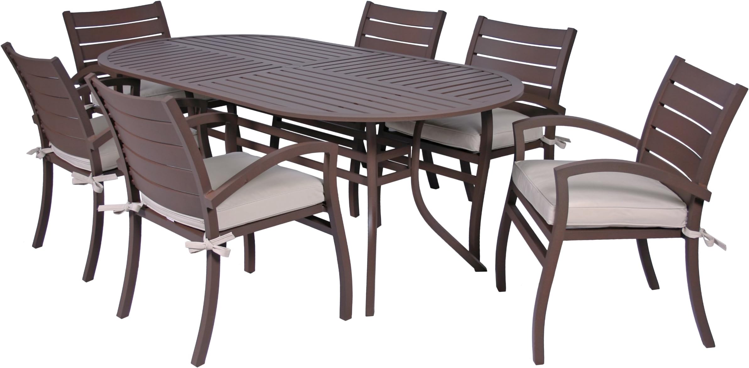 0784 Newport Collection 7-Piece Dinning Set, Aged Iron Finish