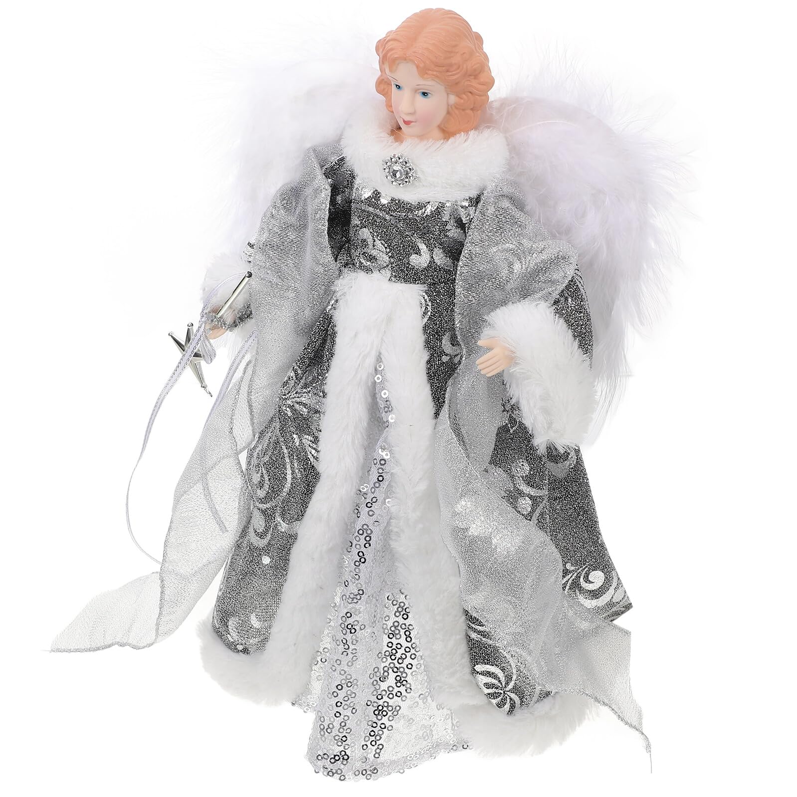 Kleine Engel-Statue als Baumspitze für Weihnachten Cartoon-Engel für Heimdekoration Schreibtisch-Dekoration Weihnachts-geschenkidea