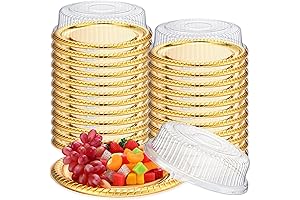 Elegant Plastic Cake Containers with Lids - 12 Inch