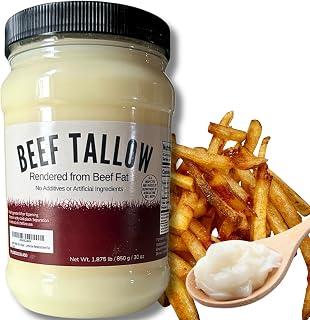 Beef Tallow 30 oz Value - 100% Rendered Beef Fat Shelf Stable, Fits in Fridge and Pantry