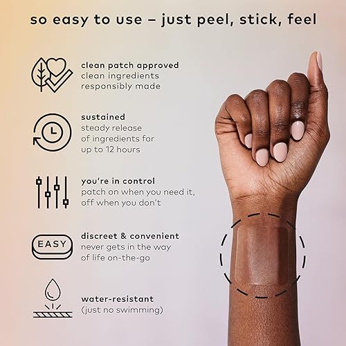 Miniatura 3 de The Good Patch Parche de liberación sostenida con extracto de cáñamo, raíz de Ashwagandha y pasiflora (24 parches en total)