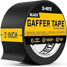 Gaffer Tape 2 Inch x 1 Pack Black Gaffing Tapes, Heavy Duty No Residue, ...