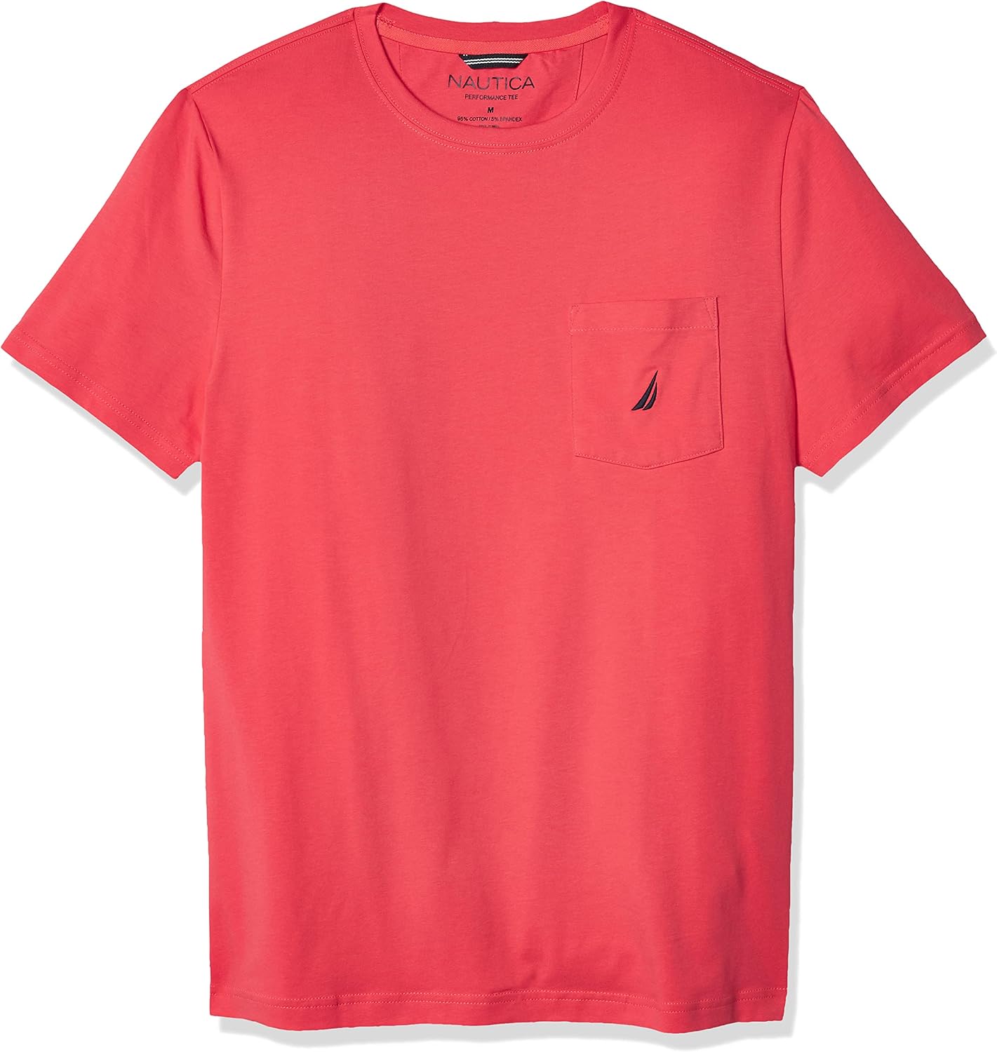 Solid Crew Neck Short-Sleeve Pocket 
