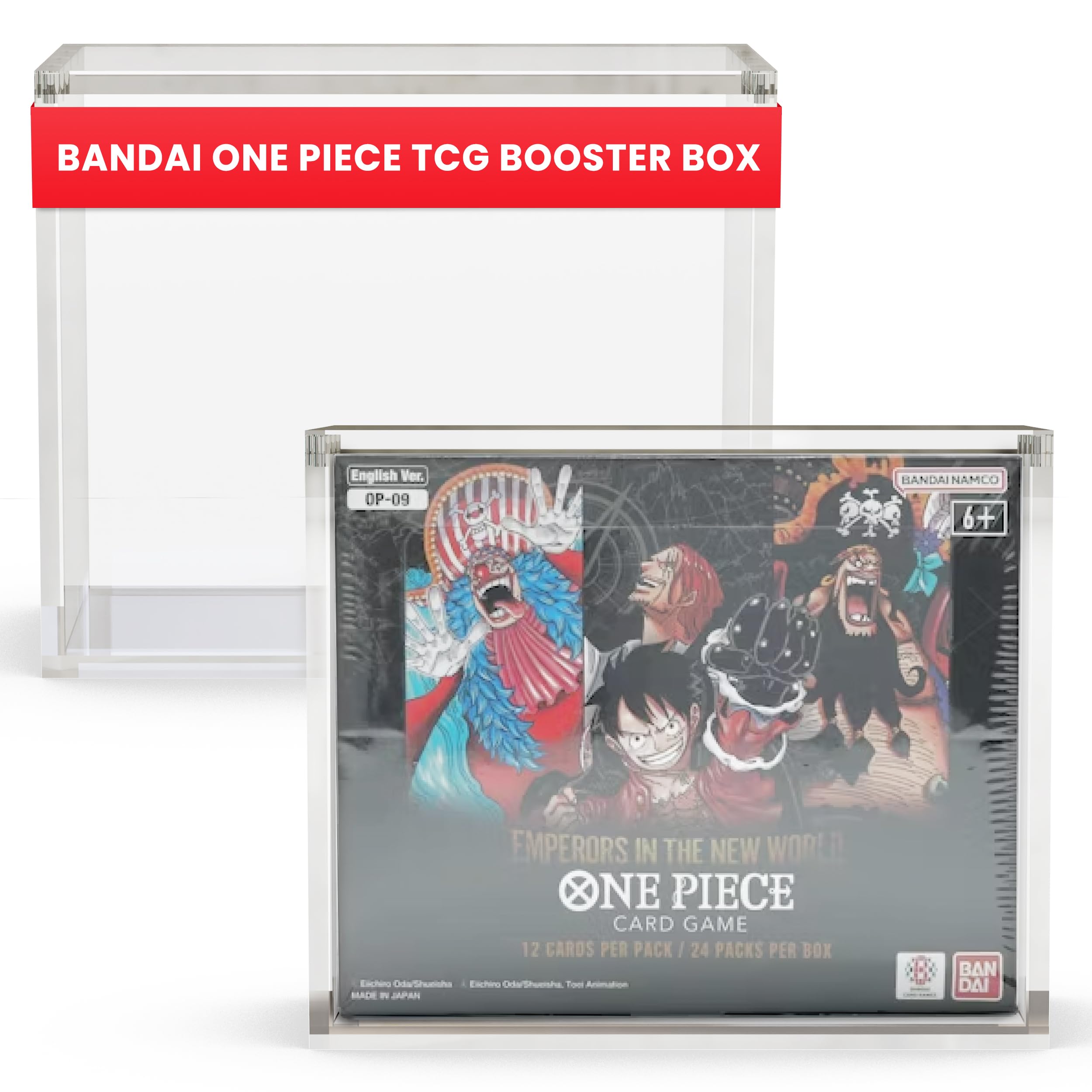 Amazon.com: Acrylic Case Display for Bandai One Piece TCG Booster Box –  English Version, UV Protected, Stackable, Dustproof, Display Protector for  Collectible Card Game Boxes, Pack of 1 : Toys & Games