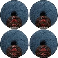 Vista 39 de JubileeYarn Mohair Elixir Yarn - 50g/ovillo Mezcla de lana para bebé - Azul Laguna - 4 ovillos