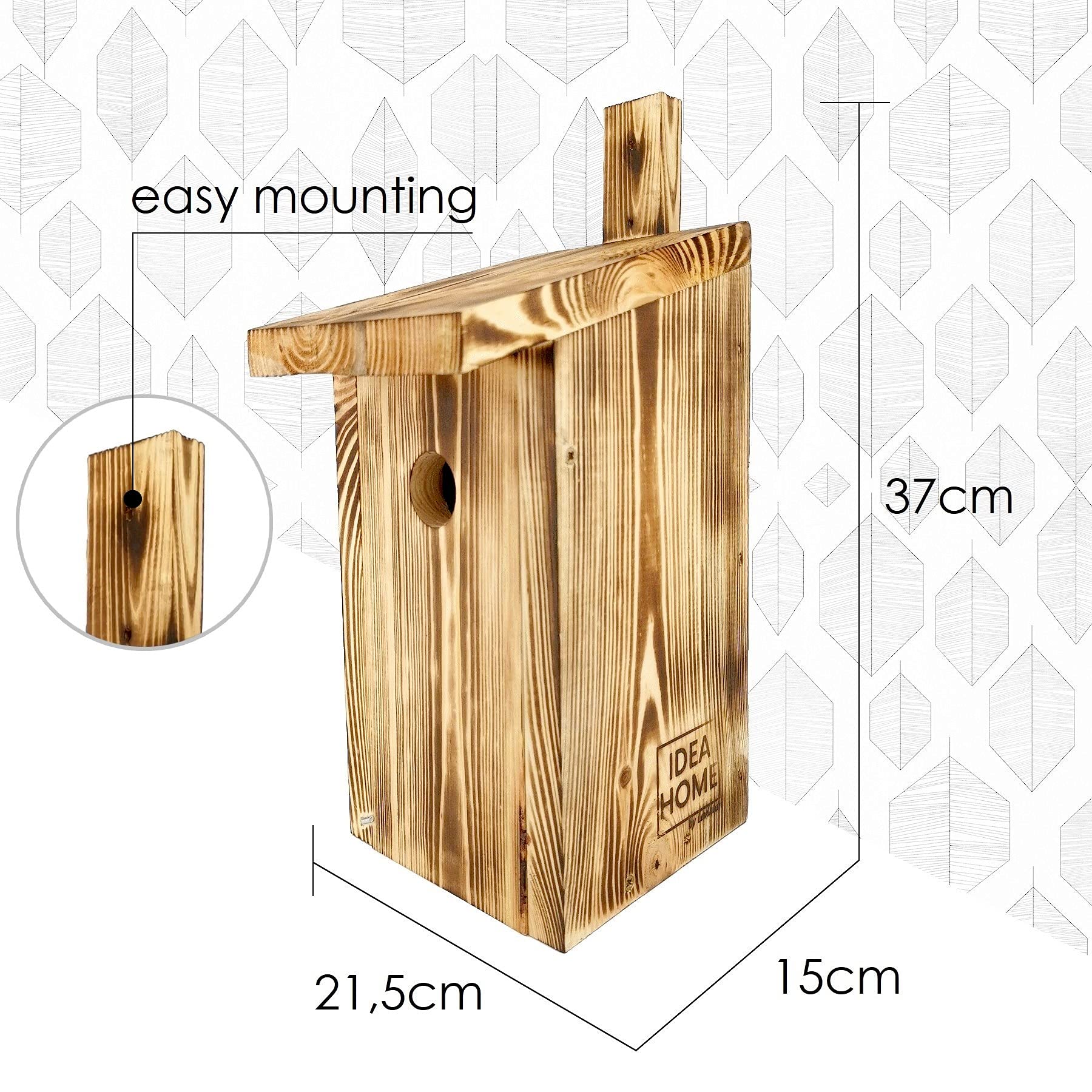 LEVIATAN PARIDAE Nidi Naturali per Cinciallegra, Foro da 33 mm, Legno Massello, Casette per Gli Uccelli, Casette per Uccelli Resistenti alle Intemperie, Pronto all'uso, non richiede montaggio