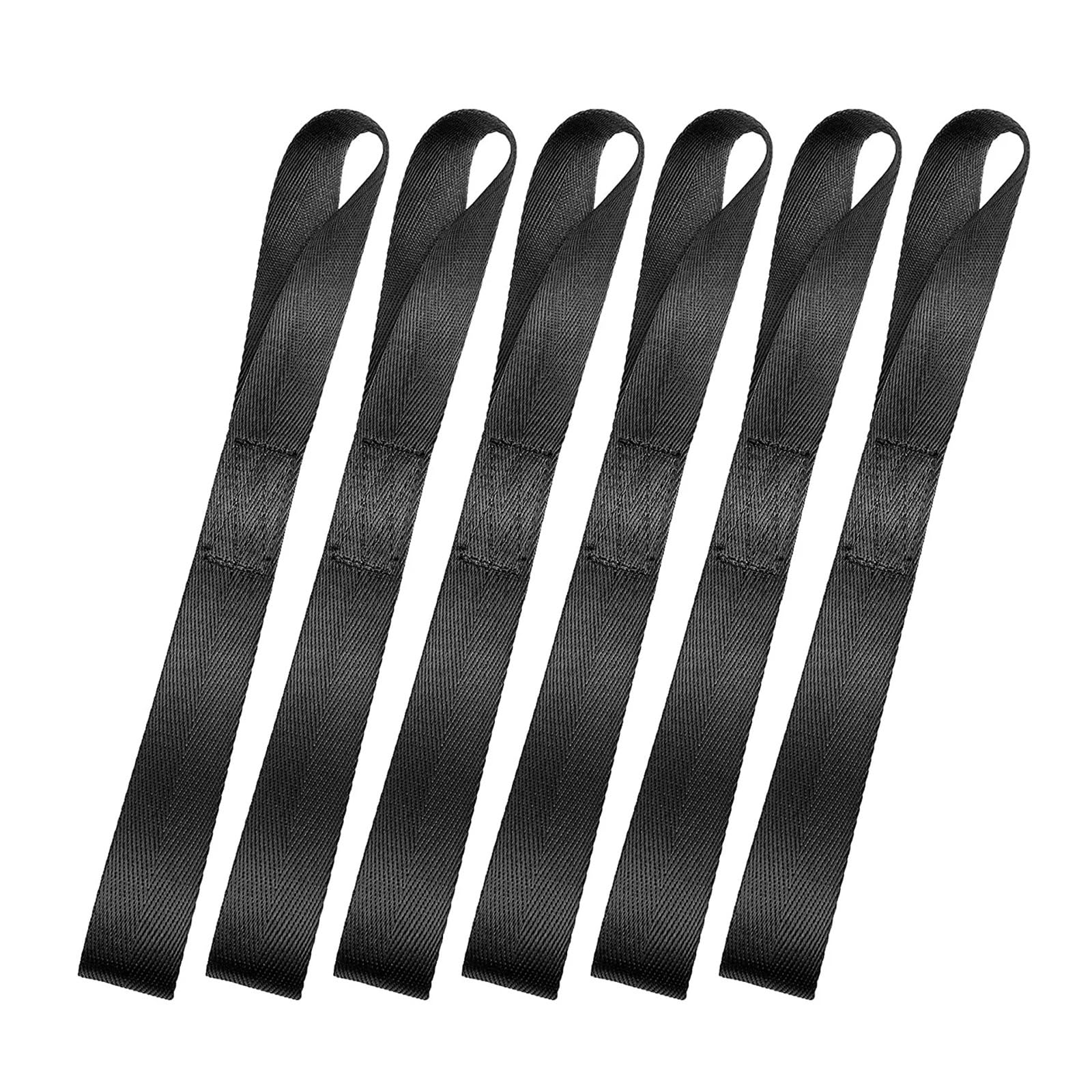 Tie Down Strap, Car Motorcycle Packing Tie Downs Loop Strap Trunk Cargo Lugga Fixed Mutipurpose Nylon Soft Straps(6pcs Black)