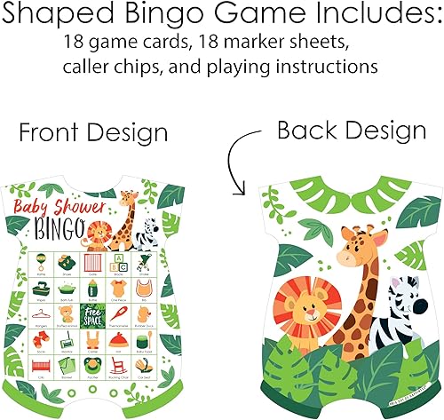 Miniatura 3 de Big Dot of Happiness Jungle Party Animals - Tarjetas de bingo y marcadores con imágenes - Safari Zoo Animal Baby Shower Bingo Juego de Bingo - Juego