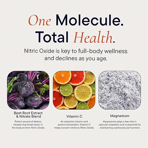 Vista 4 de Berkeley Life Suplemento de apoyo de óxido nítrico, refuerzo de óxido nítrico para hombres y mujeres, flujo sanguíneo y circulación con polvo